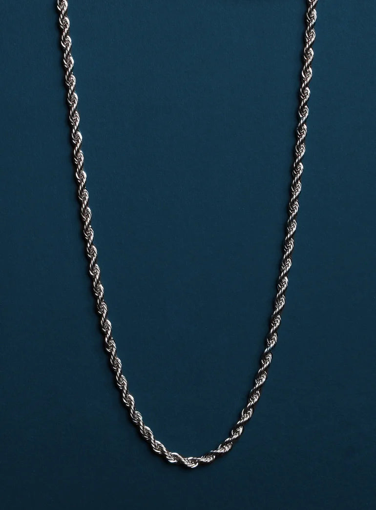 Unisex Stainless Steel Rope Necklace 20”