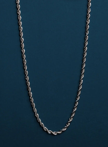 Unisex Stainless Steel Rope Necklace 20”