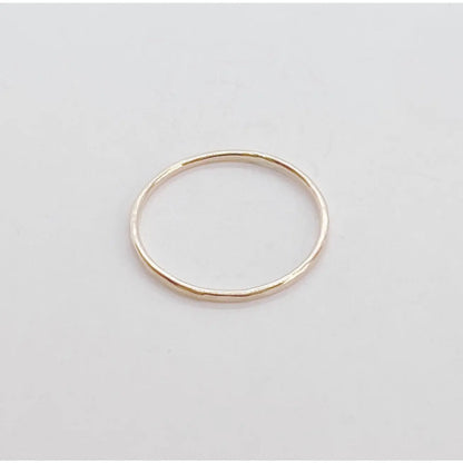 Thin Hammered Stacking Ring (Gold, Silver)