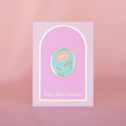 Vintage Poppy Enamel Pin