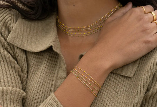 Olive Enamel Choker Necklace