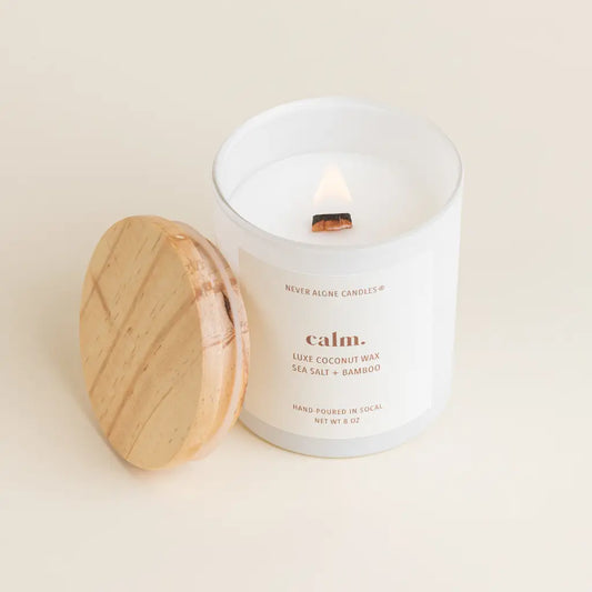 CALM Sea Salt & Bamboo Coconut Wax Candle