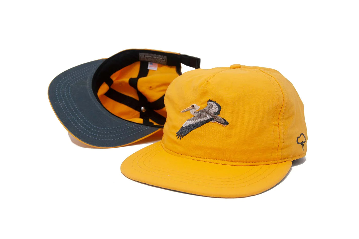 USA California made Glider Cap hat ampal pelican ripstop nylon water repellant DWR LA Los Angeles gold yellow