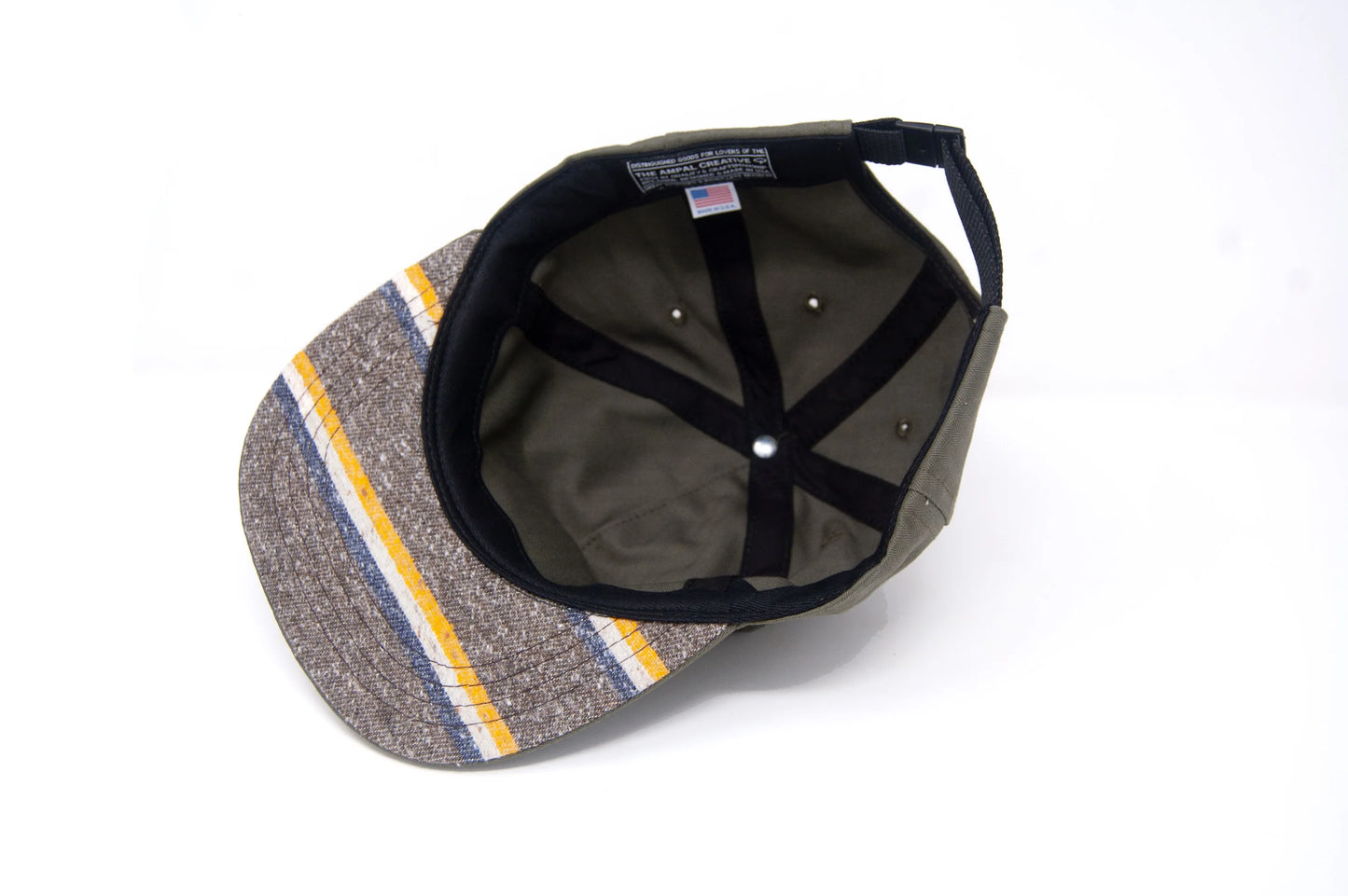 Nature State & National Parks & Forests cap hat Made in Los Angeles CA USA 100% Cotton Micro herringbone Upper Vtg Japanese Flannel Blanket Stripe Under Brim Unstructured Vtg Style Crushable Upper Adj Nylon Strapback Embroidered Patch redemption