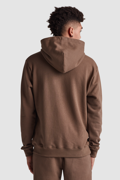 Cotton Pull Over Hoodie ASH BROWN