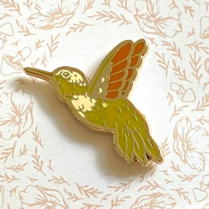 Hummingbird Enamel Pin