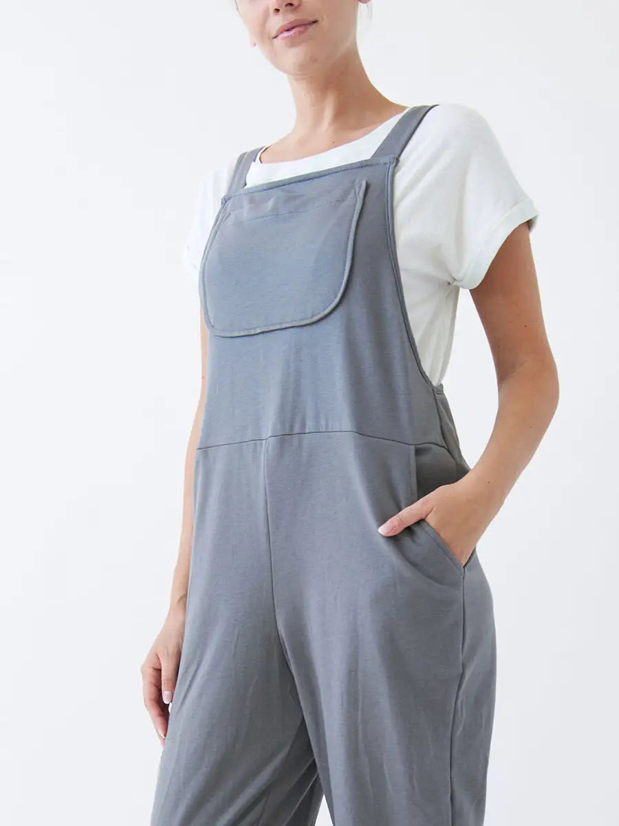 Hemp & Organic Cotton Overalls (Grey, Sage)