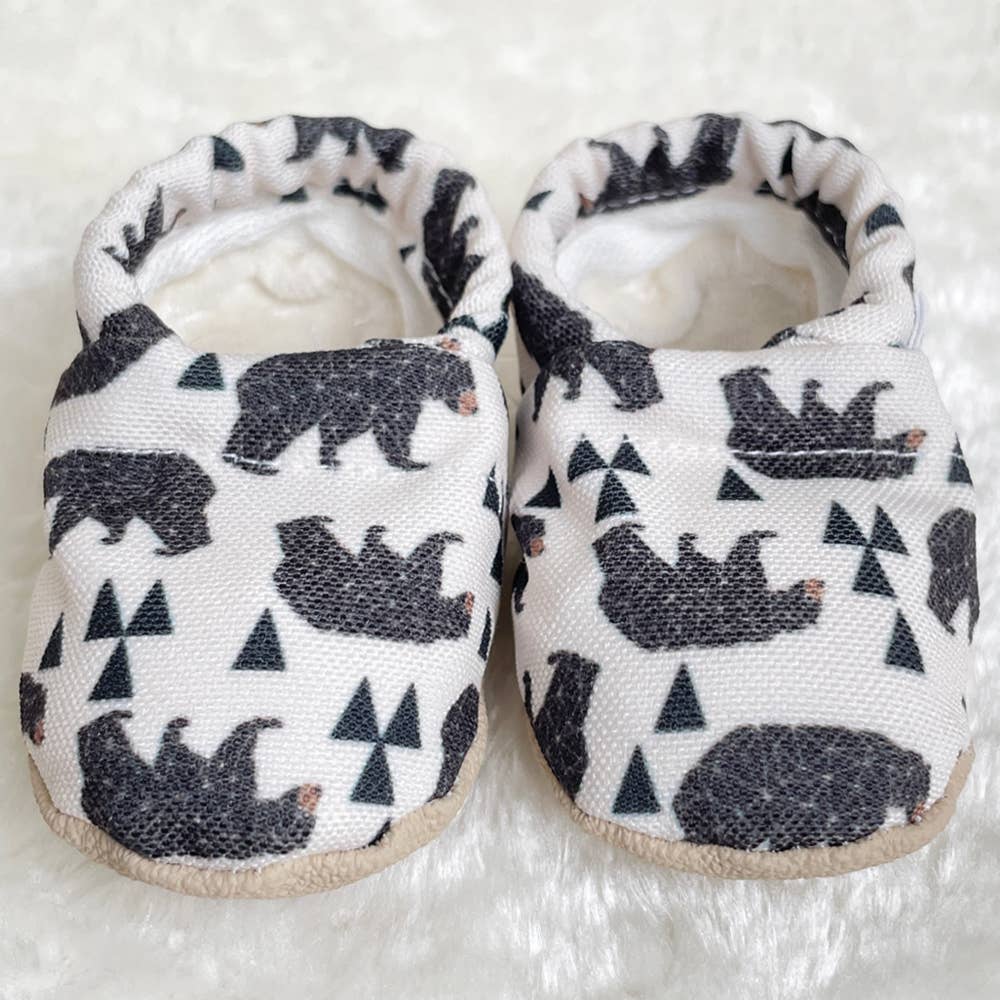 Bears and Triangles Organic Cotton Booties