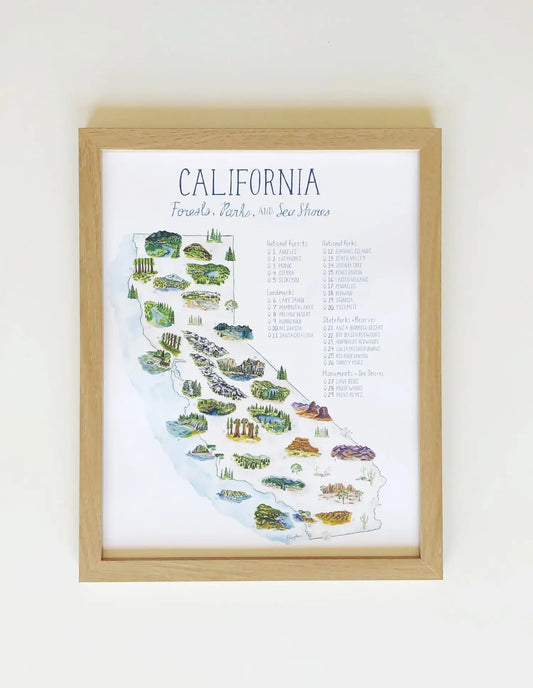 California Parks Checklist Print