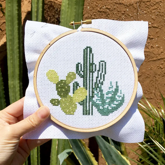 Desert Cacti DIY Cross Stitch Embroidery Kit