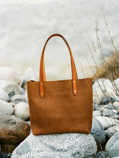 Classic Everyday Leather Tote OLIVE