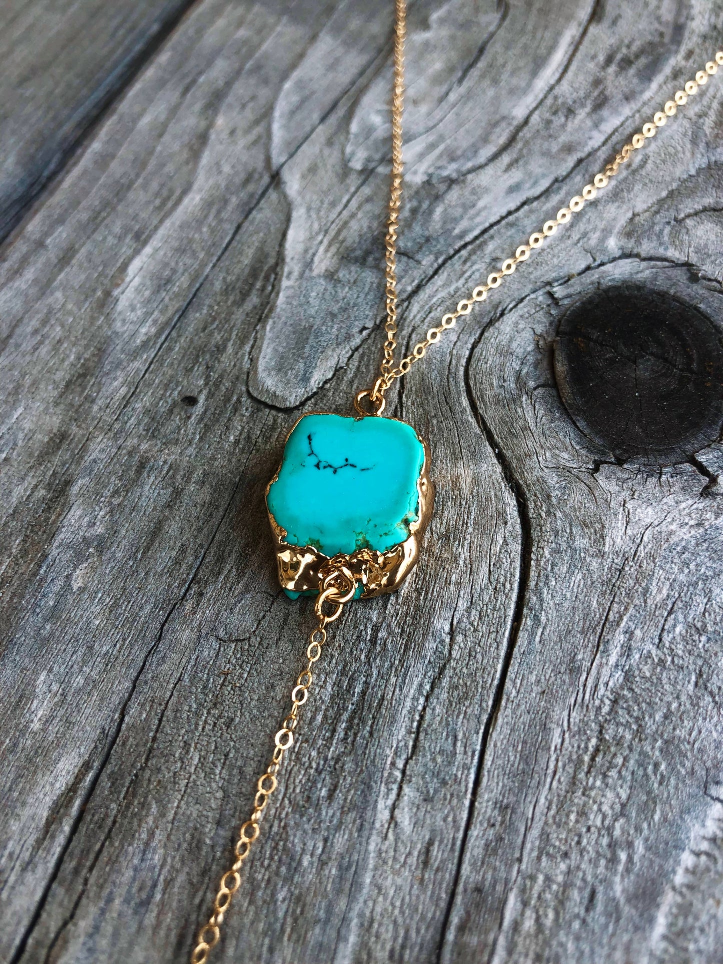 Serendipity Turquoise Lariat Necklace