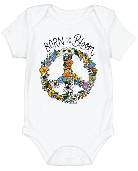 Born to Bloom Cotton Baby Onesie