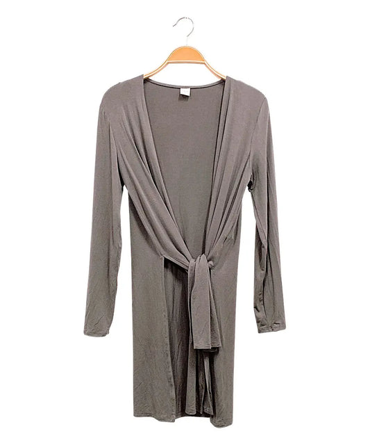 Bamboo Slit Cardigan (Black, Grey)