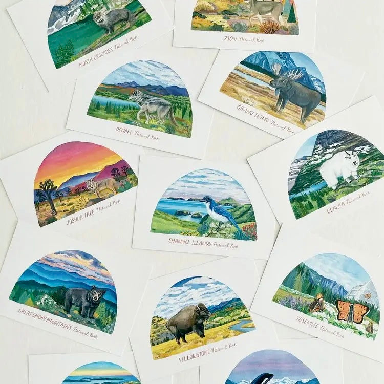 Animals of the National Parks Postcards Set of 12
