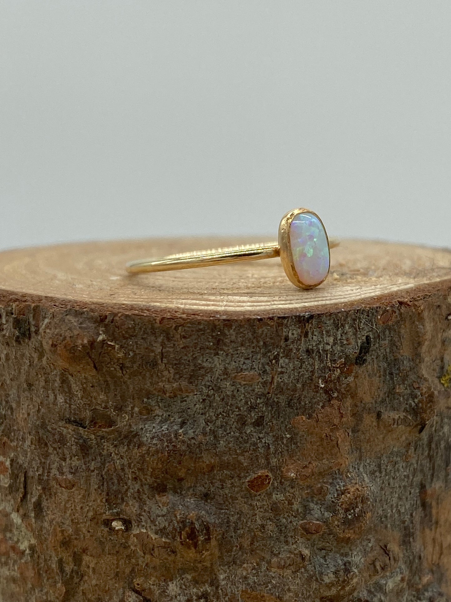 Oval Opal Ring (Gold, Silver)