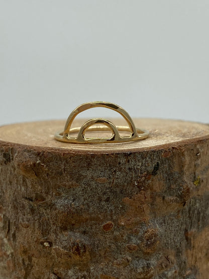 Double Arch Rainbow Ring (Gold)