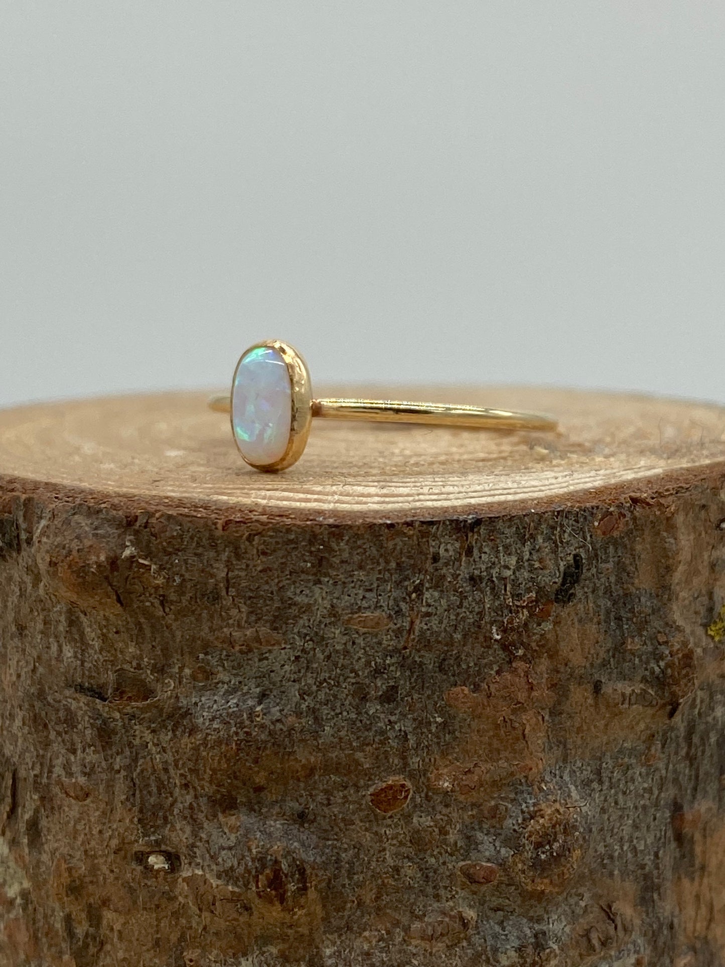 Oval Opal Ring (Gold, Silver)