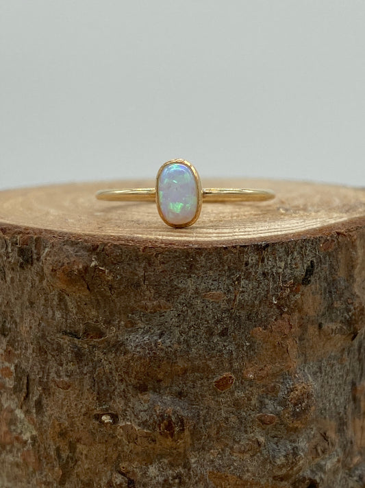 Oval Opal Ring (Gold, Silver)