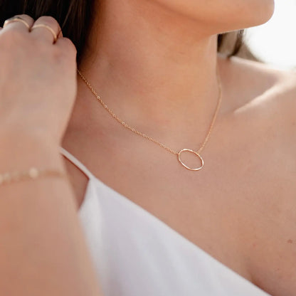Karma Ring Necklace (Gold, Silver)