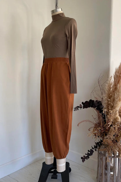 Mien Lantern Organic Cotton Pants SADDLE