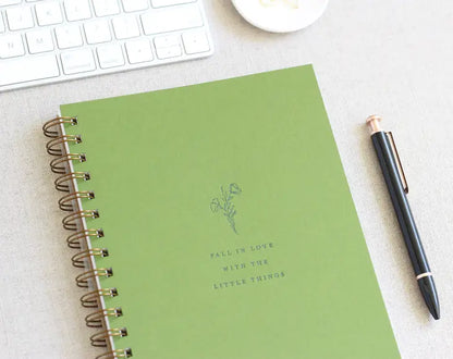 Fall In Love With The Little Things Lined Journal (color options)
