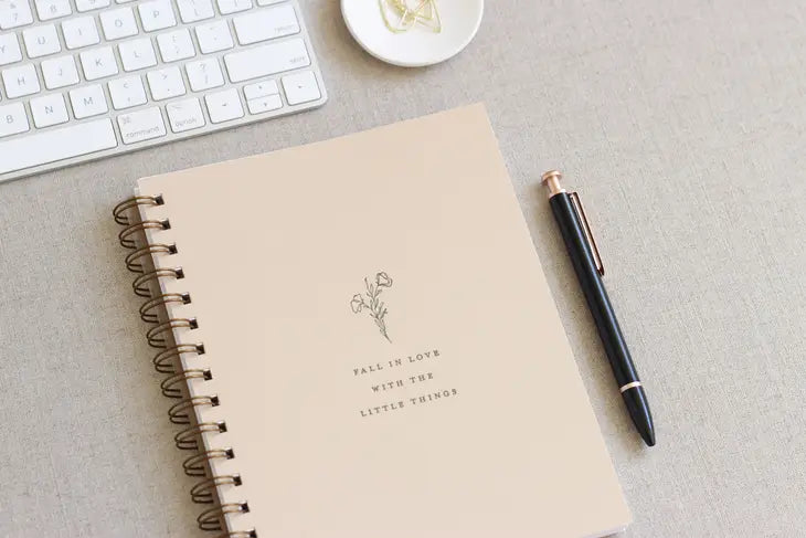 Fall In Love With The Little Things Lined Journal (color options)