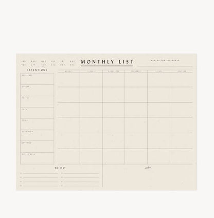 Monthly Planner Pad