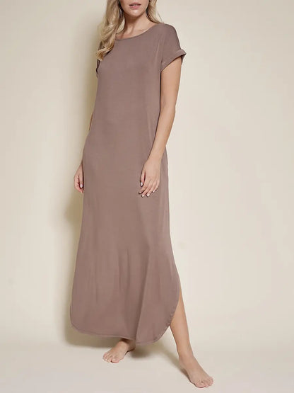Bamboo Maxi Dress (Black, Mocha)