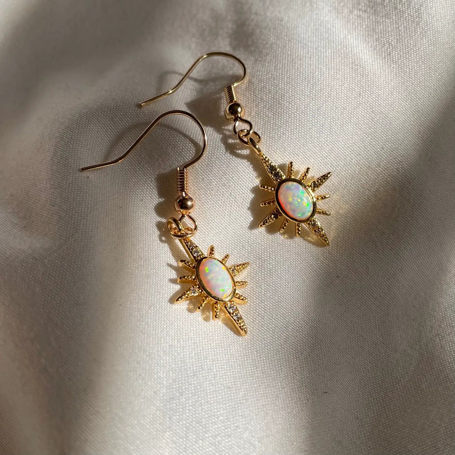 Opal Starburst Earrings