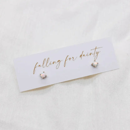Opal Prong Stud Earrings