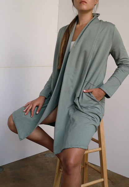 Hemp & Organic Cotton Coat (Beige, Grey, Sage)