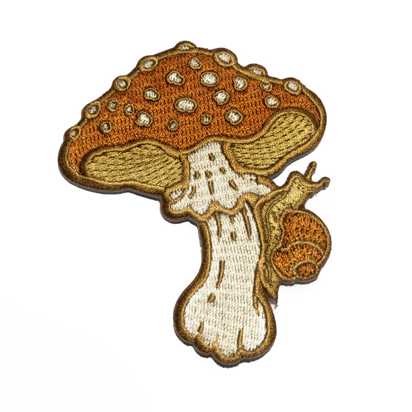 Mushroom & Snail Iron On Patch by Mustard Beetle