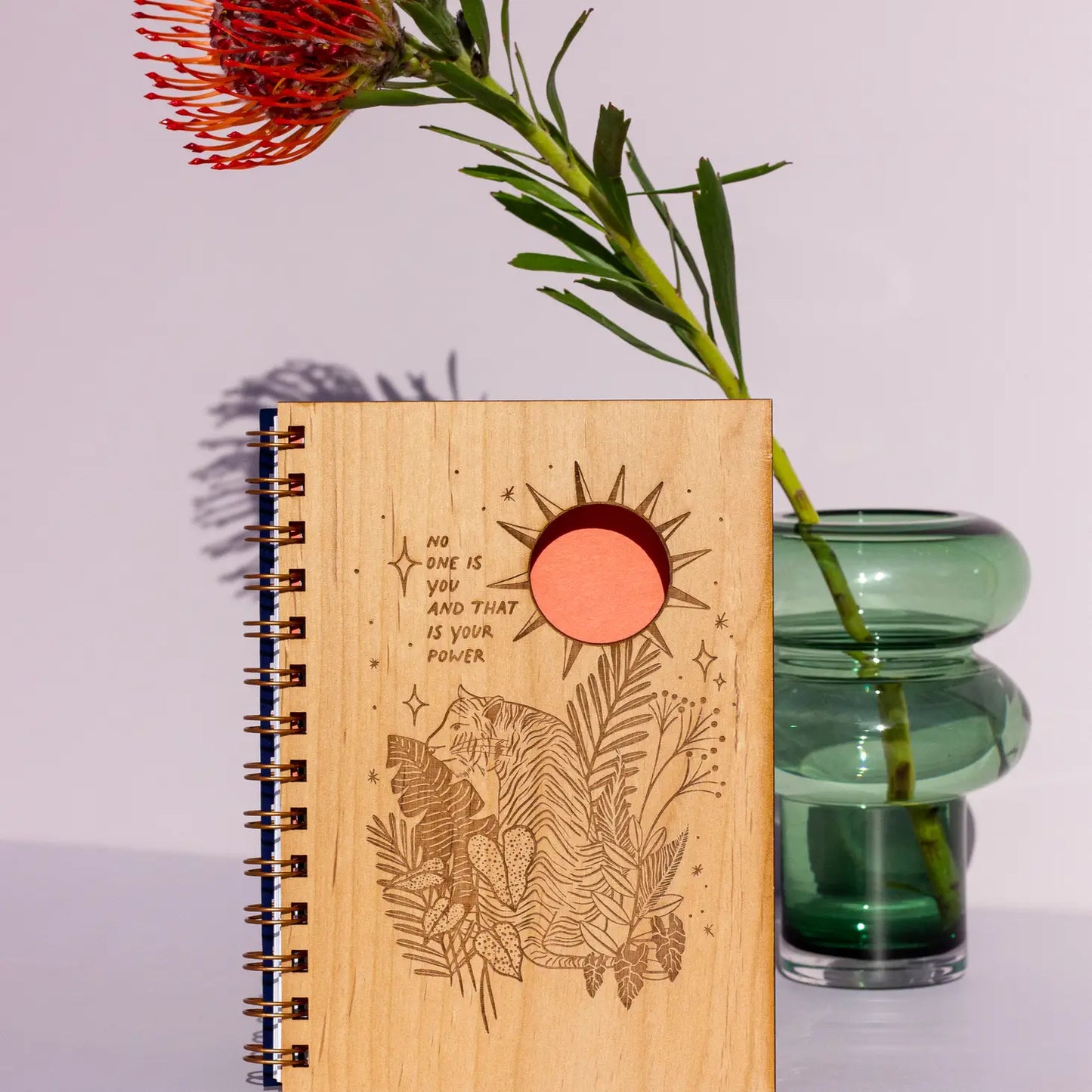 No One Is You and That is Your Power Wood Journal