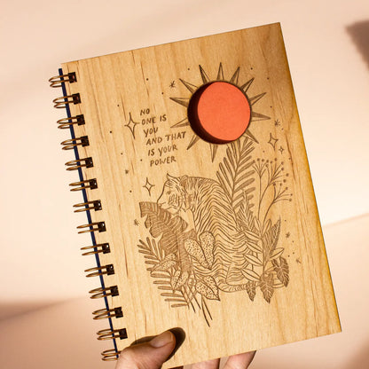 No One Is You and That is Your Power Wood Journal