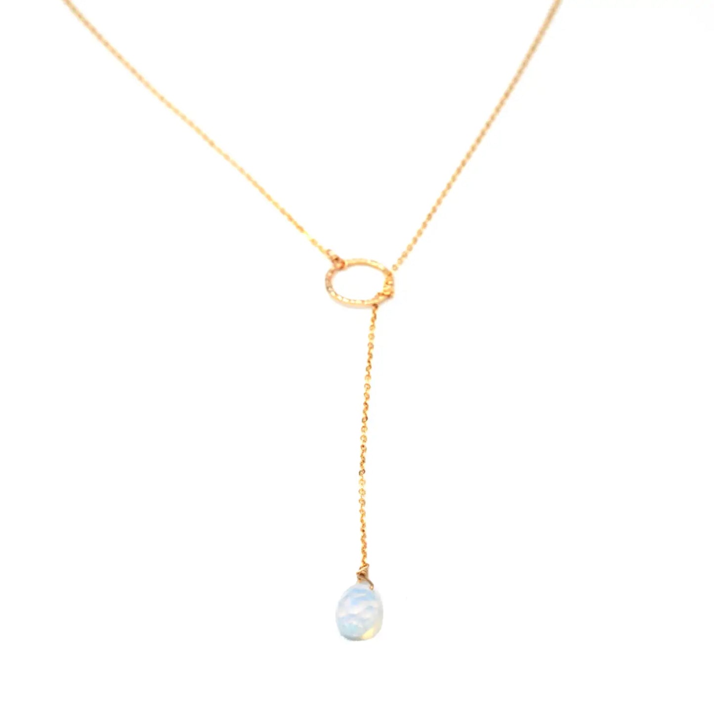 Opalite Pull Through Lariat Necklace