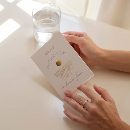 You Are Sunshine Gold Foil Card by Wilde House Paper
