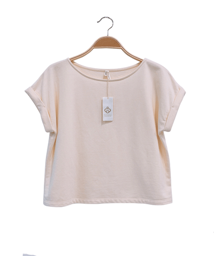 Hemp & Organic Cotton Heavyweight Brushed Top (Ivory, Sage)