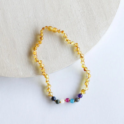 Baltic Amber Necklace Multi Color VIntage Style (12, 18")